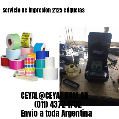 Servicio de impresion 2125 etiquetas