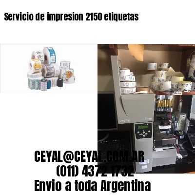Servicio de impresion 2150 etiquetas