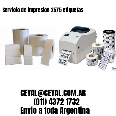 Servicio de impresion 2575 etiquetas