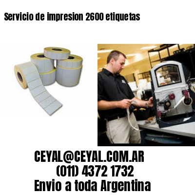 Servicio de impresion 2600 etiquetas