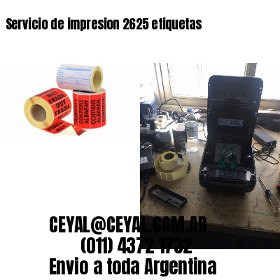 Servicio de impresion 2625 etiquetas