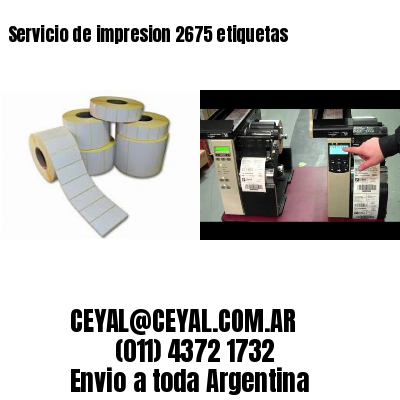 Servicio de impresion 2675 etiquetas