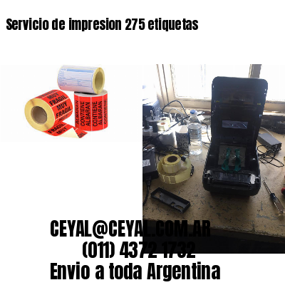 Servicio de impresion 275 etiquetas