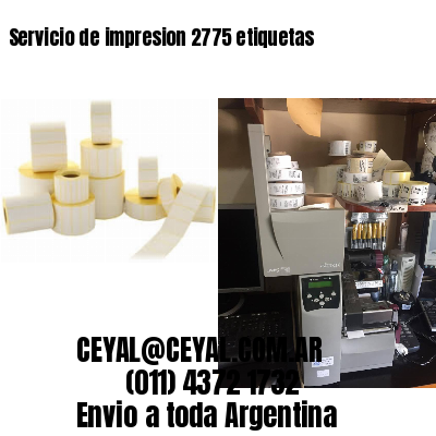Servicio de impresion 2775 etiquetas