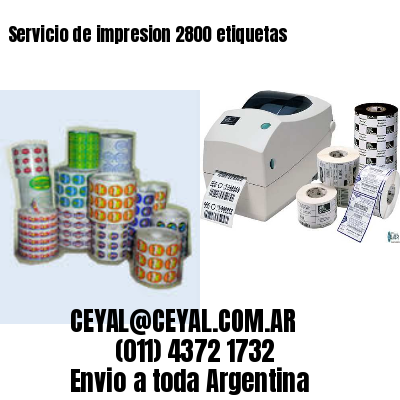Servicio de impresion 2800 etiquetas