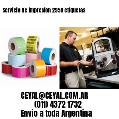 Servicio de impresion 2950 etiquetas