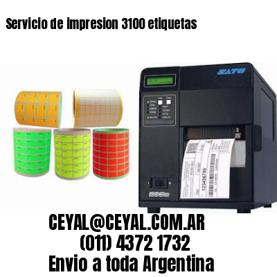 Servicio de impresion 3100 etiquetas