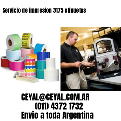 Servicio de impresion 3175 etiquetas
