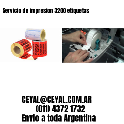 Servicio de impresion 3200 etiquetas