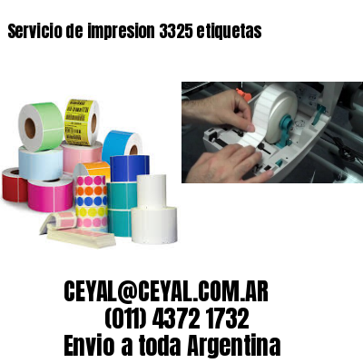 Servicio de impresion 3325 etiquetas