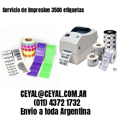 Servicio de impresion 3500 etiquetas