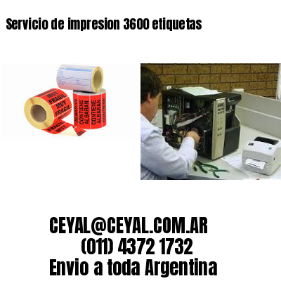 Servicio de impresion 3600 etiquetas
