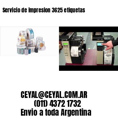 Servicio de impresion 3625 etiquetas