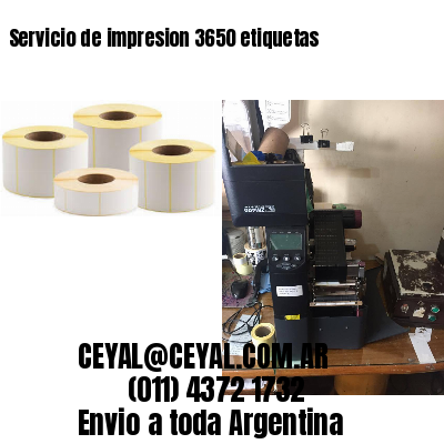 Servicio de impresion 3650 etiquetas