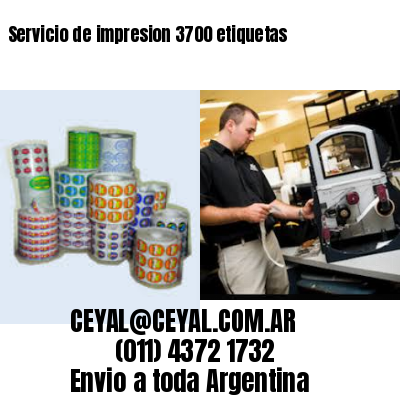 Servicio de impresion 3700 etiquetas
