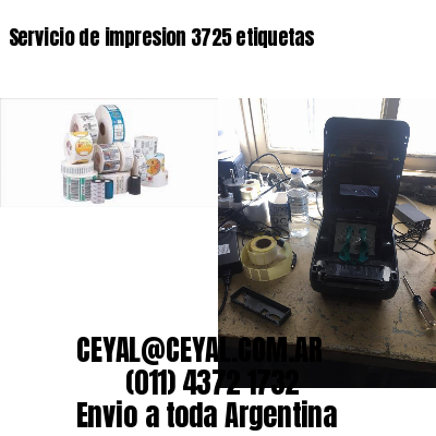 Servicio de impresion 3725 etiquetas