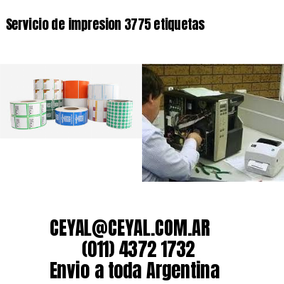 Servicio de impresion 3775 etiquetas