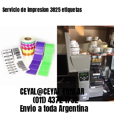 Servicio de impresion 3825 etiquetas