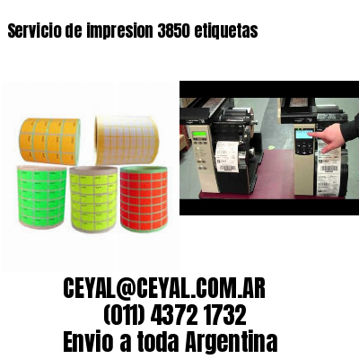 Servicio de impresion 3850 etiquetas