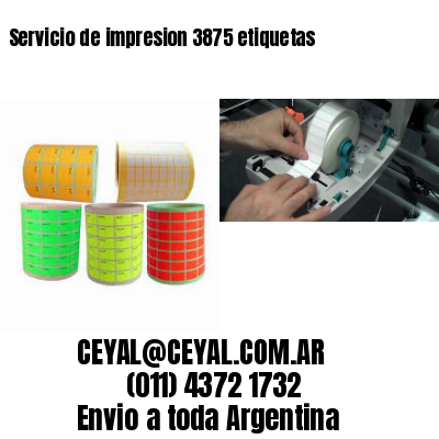 Servicio de impresion 3875 etiquetas