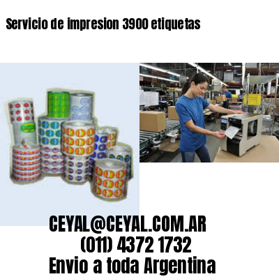 Servicio de impresion 3900 etiquetas