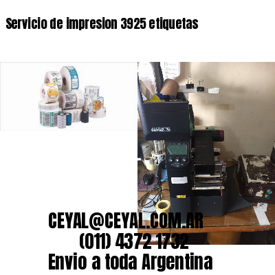 Servicio de impresion 3925 etiquetas