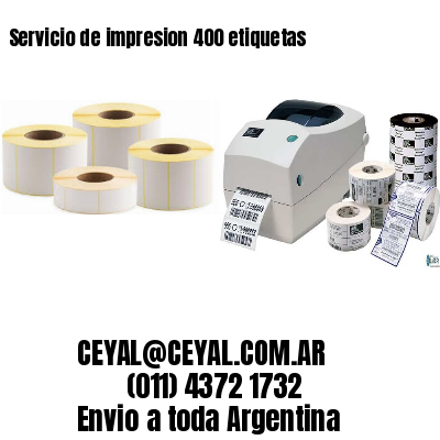Servicio de impresion 400 etiquetas