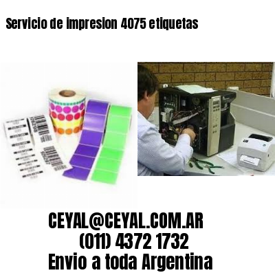 Servicio de impresion 4075 etiquetas