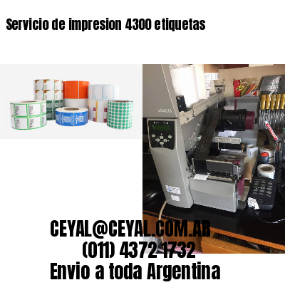 Servicio de impresion 4300 etiquetas
