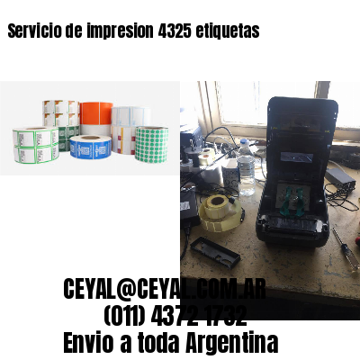Servicio de impresion 4325 etiquetas