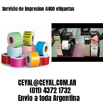 Servicio de impresion 4400 etiquetas