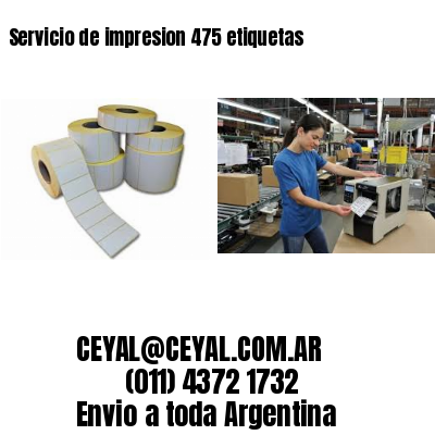 Servicio de impresion 475 etiquetas