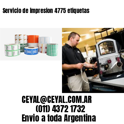 Servicio de impresion 4775 etiquetas