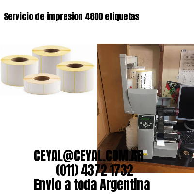 Servicio de impresion 4800 etiquetas