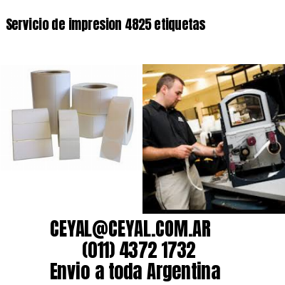 Servicio de impresion 4825 etiquetas