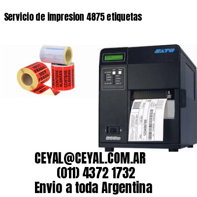 Servicio de impresion 4875 etiquetas
