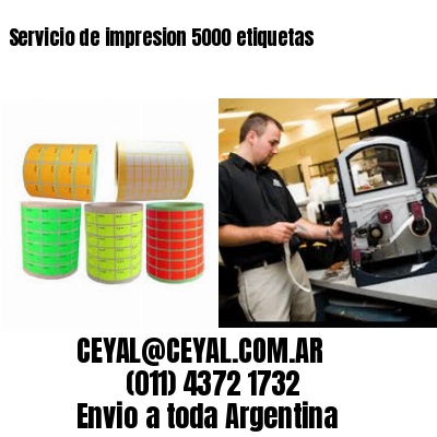 Servicio de impresion 5000 etiquetas