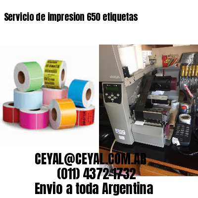 Servicio de impresion 650 etiquetas
