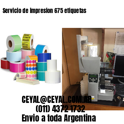 Servicio de impresion 675 etiquetas