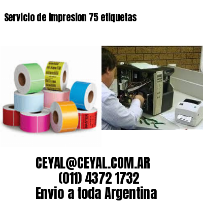 Servicio de impresion 75 etiquetas