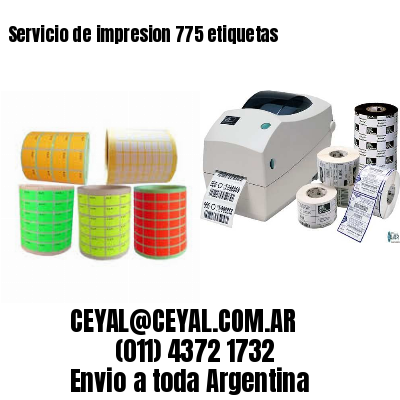 Servicio de impresion 775 etiquetas