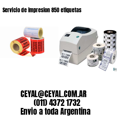 Servicio de impresion 850 etiquetas