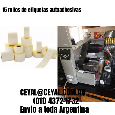15 rollos de etiquetas autoadhesivas