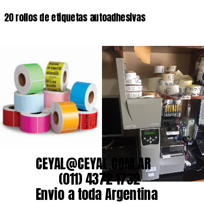 20 rollos de etiquetas autoadhesivas