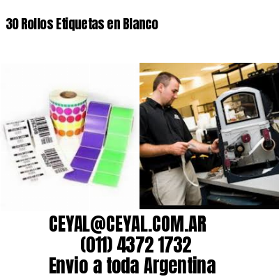 30 Rollos Etiquetas en Blanco