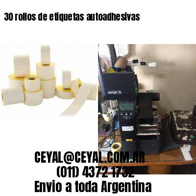 30 rollos de etiquetas autoadhesivas