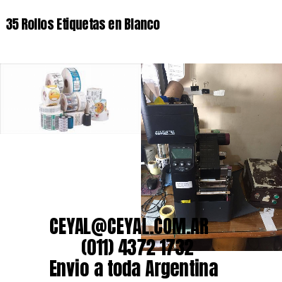 35 Rollos Etiquetas en Blanco