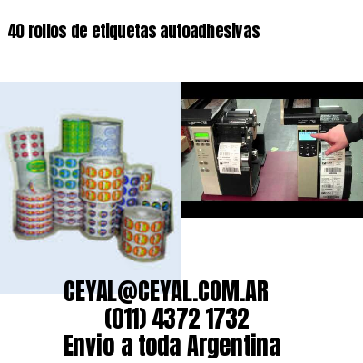 40 rollos de etiquetas autoadhesivas