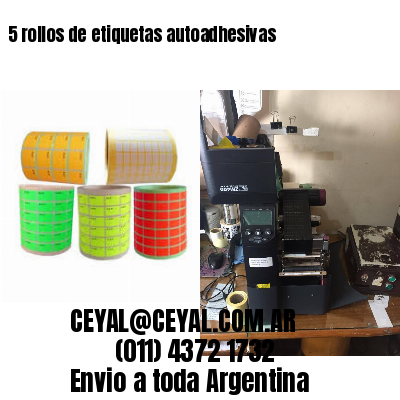 5 rollos de etiquetas autoadhesivas