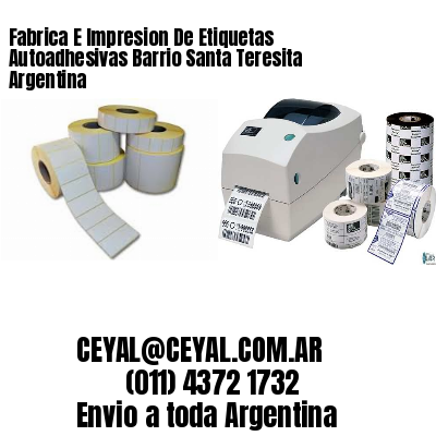 Fabrica E Impresion De Etiquetas Autoadhesivas Barrio Santa Teresita Argentina